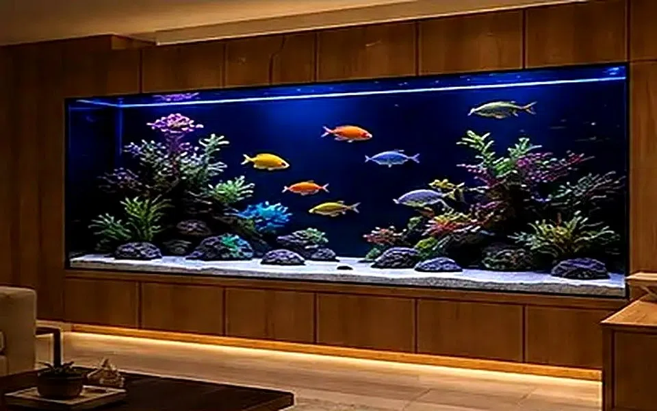 Visual realistis Ide Aquascape untuk Ruang Tamu — ZEPINDO